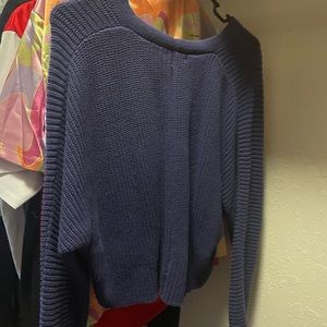 Blue Cropped Sweater